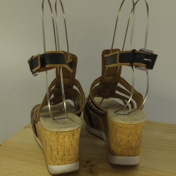 RARE Adiprene by Adidas/Rockport Black Strappy Wedge Gladiator Sandals - Picture 3 of 8